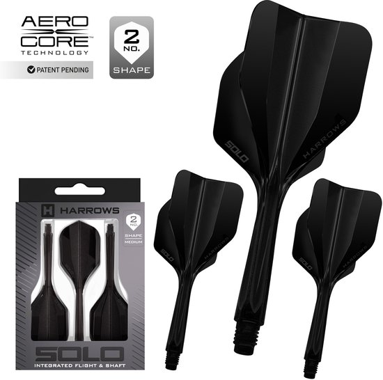 Harrows Solo Black NO2 - Dart Flights van Harrows