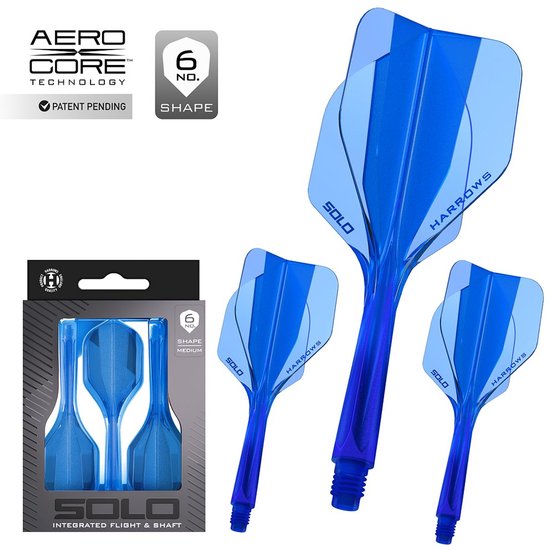 Harrows Solo Blue NO6 - Dart Flights van Harrows