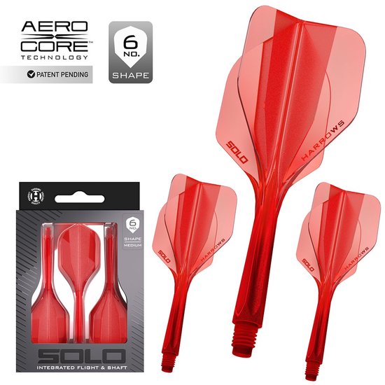 Harrows Solo Red NO6 - Dart Flights van Harrows