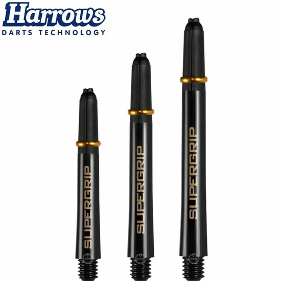 Harrows Supergrip Black and Gold - Dart Shafts Inbetween van Harrows