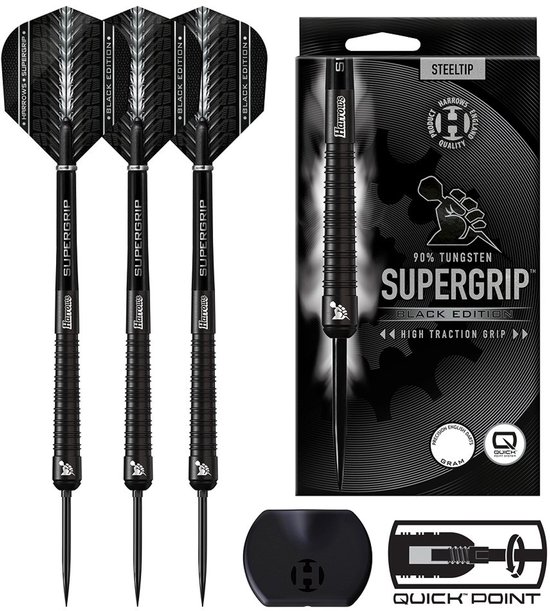 Harrows Supergrip Black Quick Point 90% - Dartpijlen van Harrows