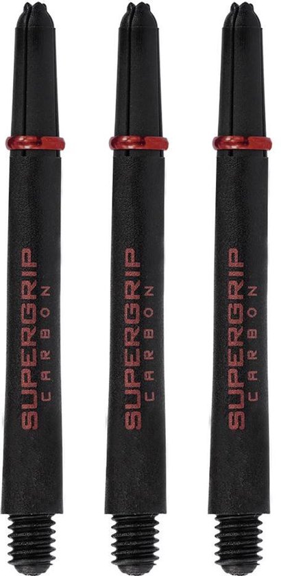Harrows Supergrip Carbon Red - Dart Shafts van Merkloos