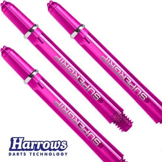 Harrows Supergrip Medium Dark Pink Set Ã 3 stuks van Harrows