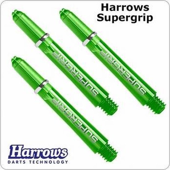 Harrows Supergrip Short Green Set Ã 3 stuks van Harrows