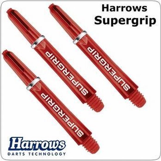 Harrows Supergrip Short Red  Set Ã  3 stuks van Harrows