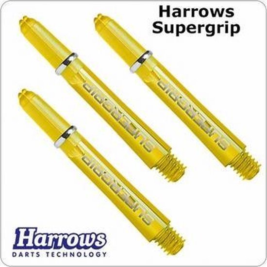 Harrows Supergrip Short Yellow  Set Ã  3 stuks van Harrows