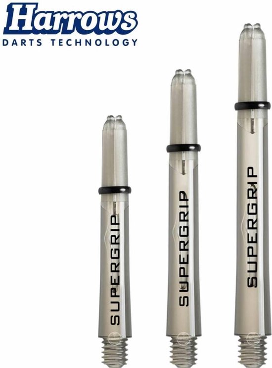 Harrows Supergrip Smokey Black - Dart Shafts Inbetween van Harrows