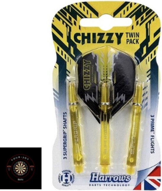 Harrows supergrip twin pack flight/shaft chizzy van Merkloos