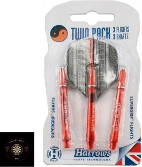 Harrows supergrip twin pack flight/shaft van Merkloos