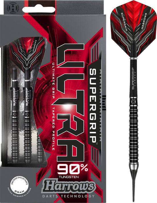 Harrows Supergrip Ultra 90% - Soft Tip Darts van Merkloos