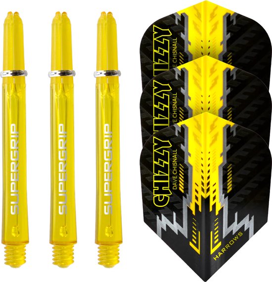 Harrows - Twin pack Supergrip - Flights / Shaft - Dave ''Chizzy'' Chisnall