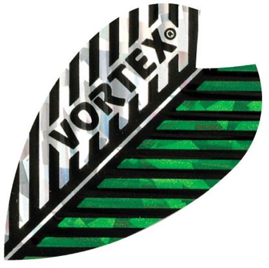 Harrows Vortex Feather Green/Silver - Dart Flights van Harrows