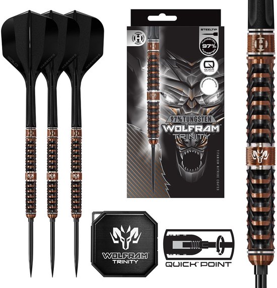 Harrows Wolfram Trinity Quick Point 97% - Dartpijlen van Merkloos