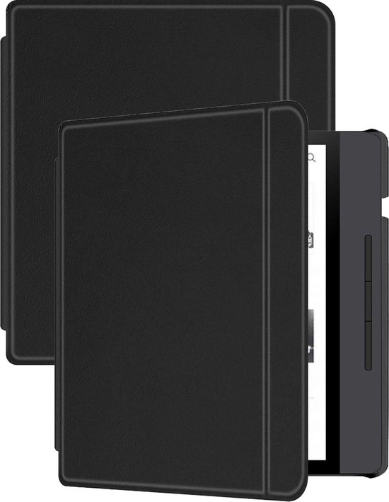 Hoesje Geschikt voor Tolino Vision 5 Hoesje Luxe Bescherm Case - Hoes Geschikt voor Tolino Vision 5 Hoes Book Cover - Zwart van Hoesje 