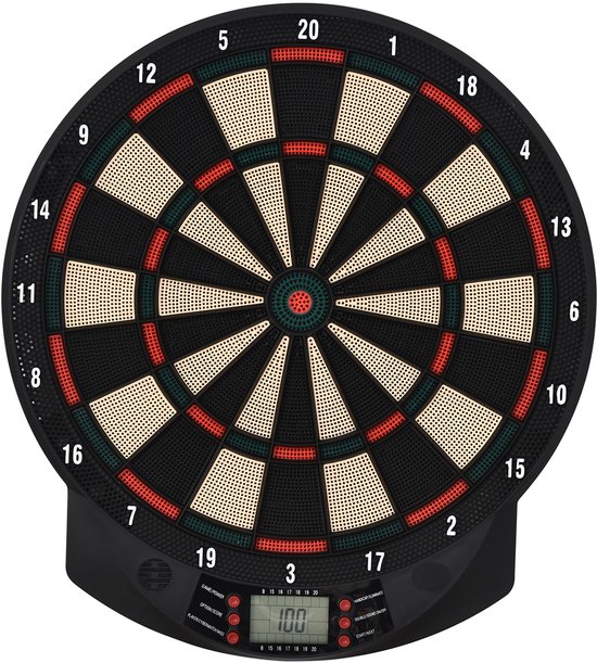 HOMCOM-Dartboard-PP-44L x 39,5B x 2,2T cm-Schwarz van HOMCOM
