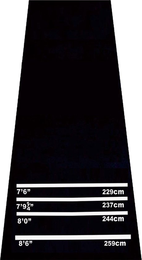 HOMCOM-Dartmatte-Gummi-300L x 61B x 0,3T cm-Schwarz van HOMCOM