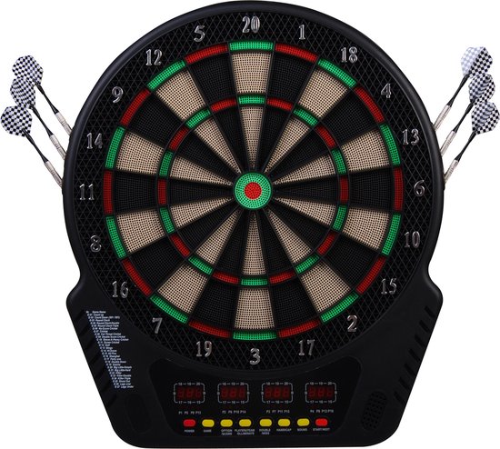 HOMCOM Elektronisch dartbord dartbord dartboard elektronisch dartbord 27 spellen 5550-4362 van HOMCOM