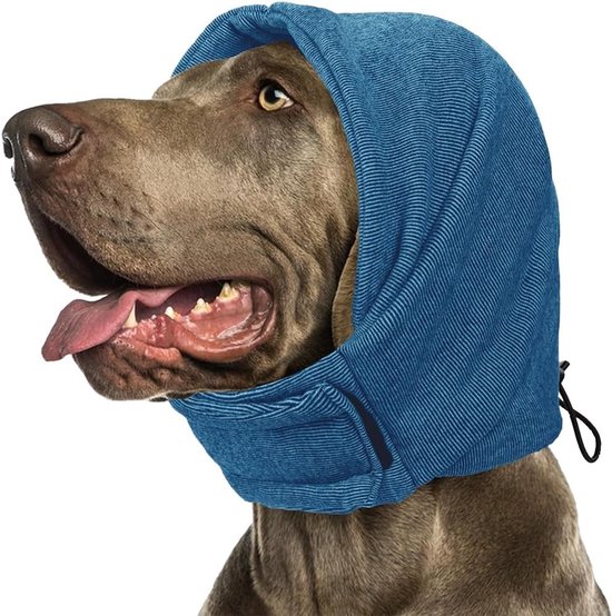 Hondenoordoplossingen voor Geluidsreductie - Verstelbare Oorkappen voor Honden tegen Onweer, Angst en Lawaai (Blauw-M)