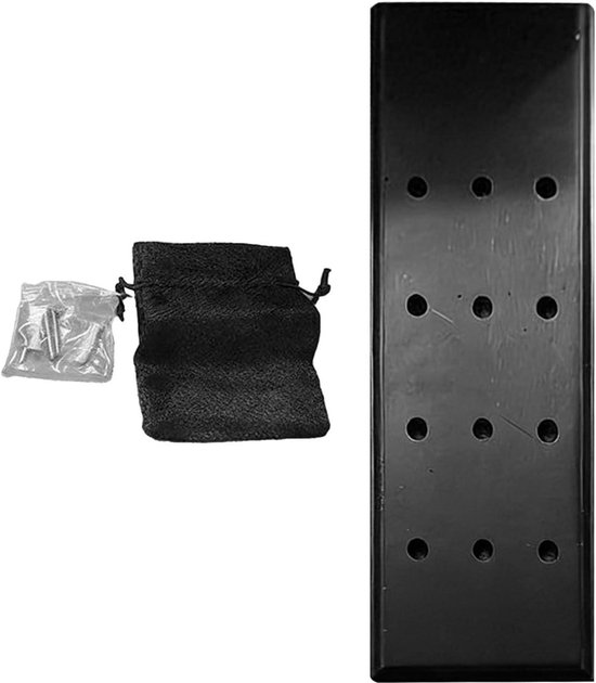 Houten dartstandaard - Wandhouder organizer - Darts opbergen - 12 gaten - 41 x 10 cm - Houtkleur