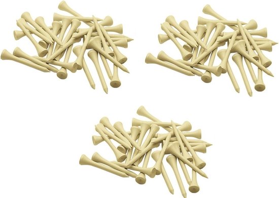 Houten golftees naturel 54mm - 2 1/8 inch (150 stuks) van Golfers Club