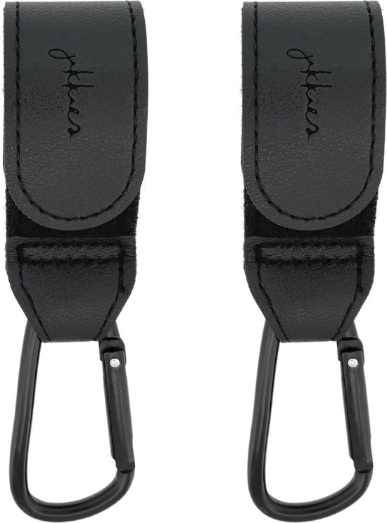 Jikkies ® - Tassenhaak - Kinderwagen Tassenhaak - Buggy Haak - Extra Stevig - Sterke Tassenhaak - Universele Haak - Set van 2 - Zwart van Jikkies