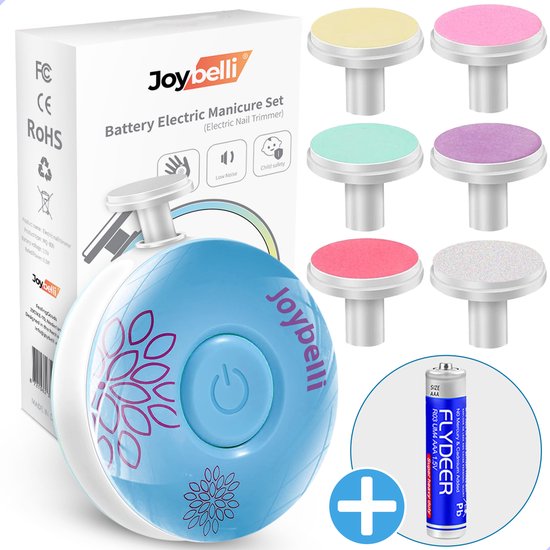 Joybelli® Elektrische Nagelvijl - Nagelvijl baby - Elektrische Nagelvijl Baby - Baby Nagelvijl - Nagelvijlen - Baby Nagelverzorging - Manicureset baby - Blauw - kraamcadeau van Joy