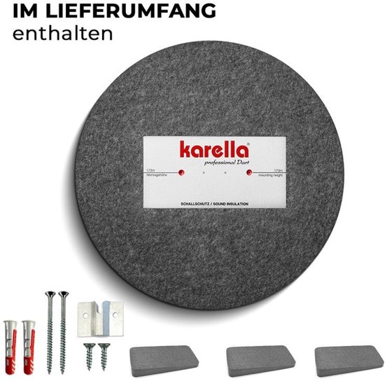 Karella Geluidsisolatie Dartbord 45cm van Merkloos