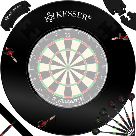 KESSER® Dartbord Surround Zwart - Dart Surroundring - Darts Surround Ring bescherming van Merkloos