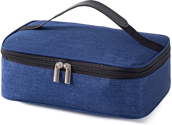 Kleine geïsoleerde lunchtas van 3,2 liter - Geïsoleerde lunchbox voor zowel mannen als vrouwen - Zachte en verkoelende lunchtas met handvat - Geschikt voor picknicks, werk, kantoor, school, enz. - Blauw van FlowFly