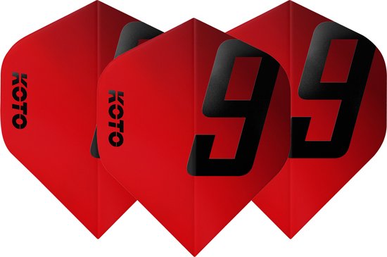 KOTO 9 Edition Metallic NO2 Red - Dart Flights van KOTO