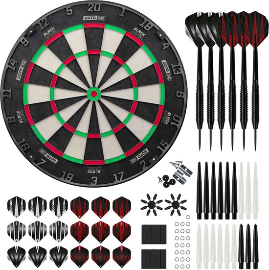 KOTO Black Label + 2 Sets KOTO Dartpijlen - 90-Pieces - Dartset