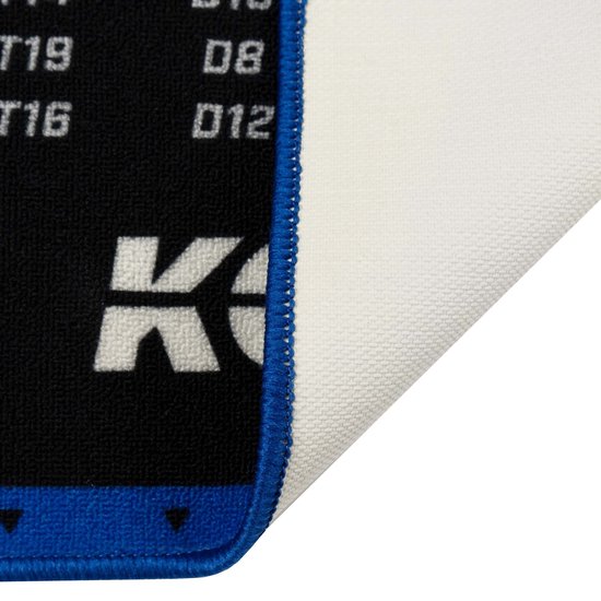 KOTO Carpet Checkout Blauw, 237x60 cm Dartmat, Incl. Score-indicatie en Oche, Professionele Dart mat, Bescherming Vloer & Dartbord van KOTO