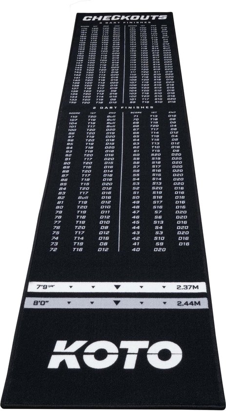 KOTO Carpet Checkout Dartmat 285x60cm van Winmau