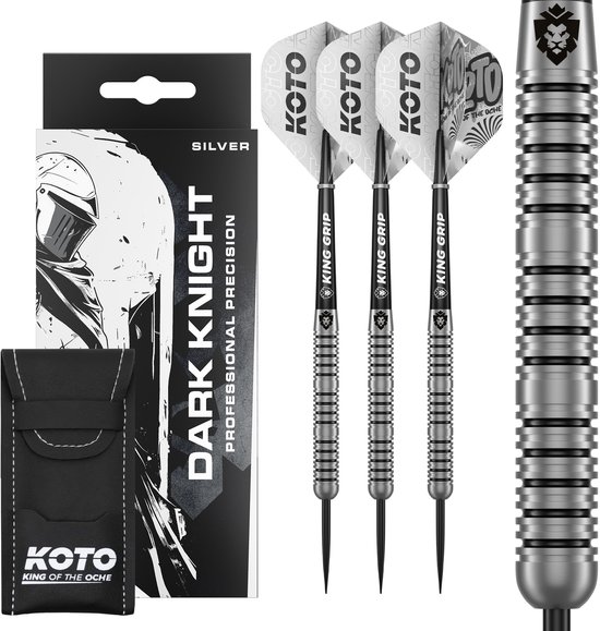 KOTO - Dark Knight - 21 G - Zilver - Dartpijlen - 80% Tungsten van Merkloos