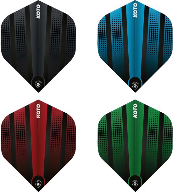 KOTO - Dart Flight Collectie Standaard (16 sets - 48 stuks), 100 Micron, Multikleur, Standaard Flights, Dartflights van KOTO