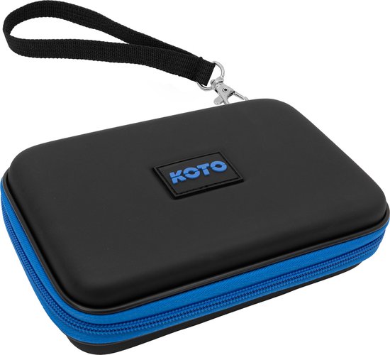 KOTO Dartwallet EVA Medium Blauw, Darttas met Ritssluiting, Dartetui met KOTO Darts-logo, Dart Hoes, dartkoffer, dartwallet van KOTO