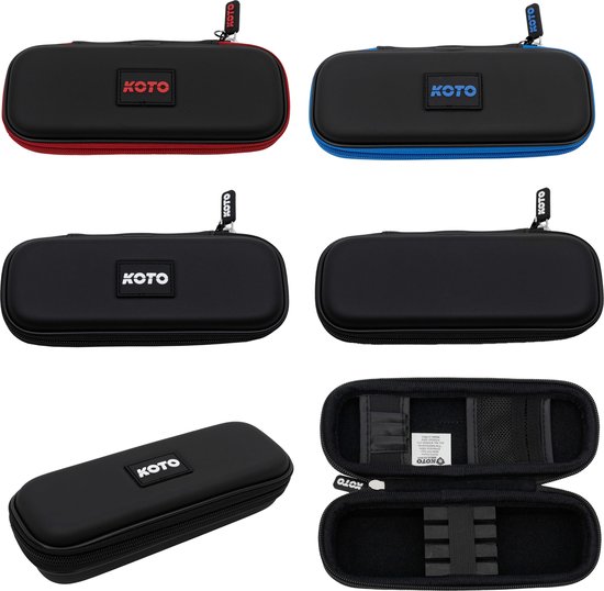 KOTO Dartwallet EVA Small Rood, Darttas met Ritssluiting, Dartetui met KOTO Darts-logo, Dart Hoes, dartkoffer, dartwallet van KOTO