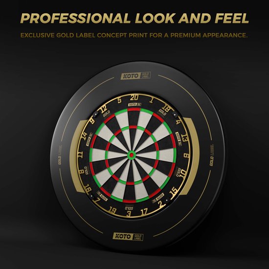 KOTO Gold Label Dartboard + KOTO Gold Label Surround - Dartset