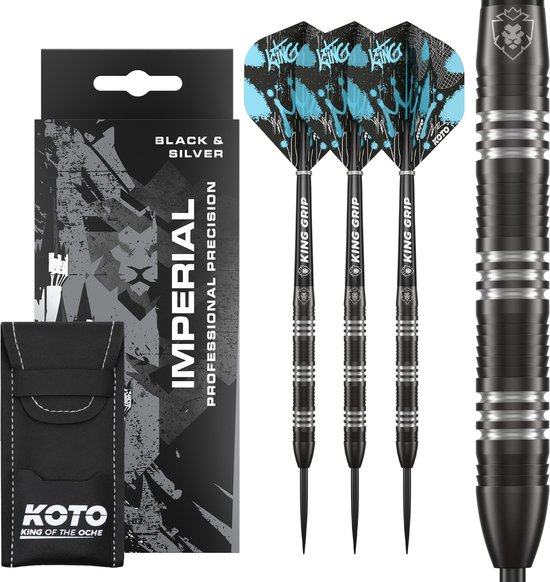 KOTO Imperial Black Silver 80% - Dartpijlen van Bull's