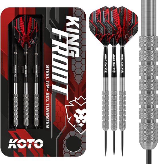 KOTO - King Front 90% Darts 24G - Zilver - Stevige Ringgrip