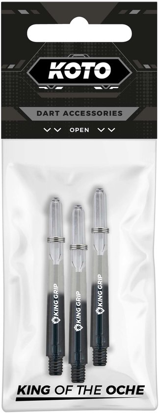 KOTO King Grip Colors Black Clear - Dart Shafts Inbetween