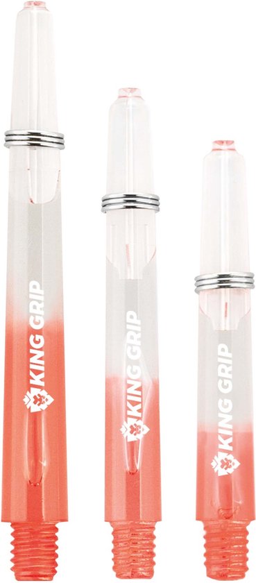 KOTO King Grip Colors Red Clear - Dart Shafts van KOTO