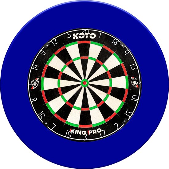 KOTO King Pro + Blauw Dartboard Surround, Hoogwaardige dartrand voor alle dartborden, Dart Surround om je darts en muren te beschermen, Eenvoudig te bevestigen. van KOTO