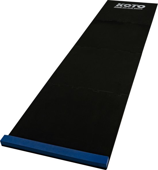 KOTO Puzzel Dartmat 237 x 60 cm, Blauwe Oche + Zwarte Dart Mat, Schuim Dartmat Beginners & Professionals van KOTO