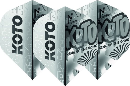 KOTO Rebel Silver NO2 - Dart Flights van Merkloos