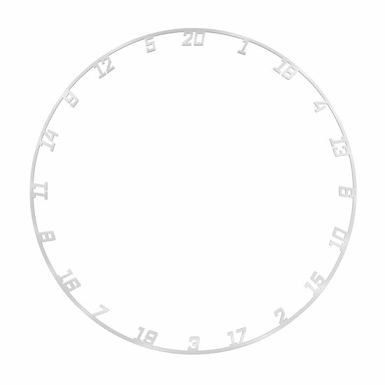 KOTO White Numberring - Cijferring Dartbord van Merkloos