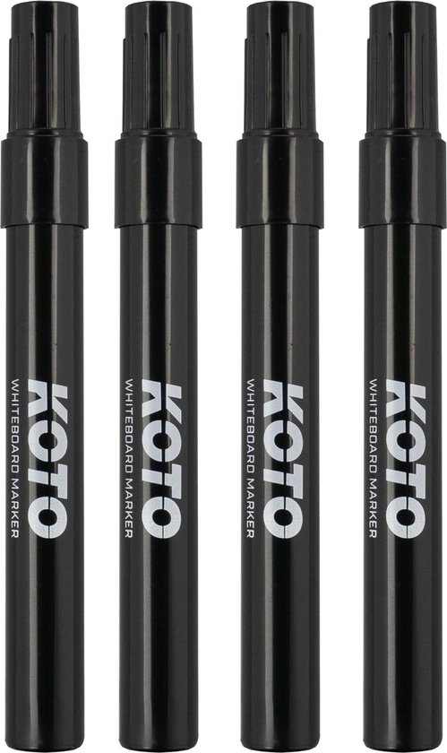 KOTO Whiteboard Marker Black 4pcs van KOTO