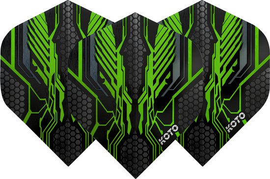KOTO ZIZ-Wing NO2 Green - Dart Flights van KOTO