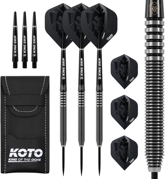 KOTO - Zoom Black Electro 90% Darts 23G - Zwart - Stevige Ringgrip van Merkloos