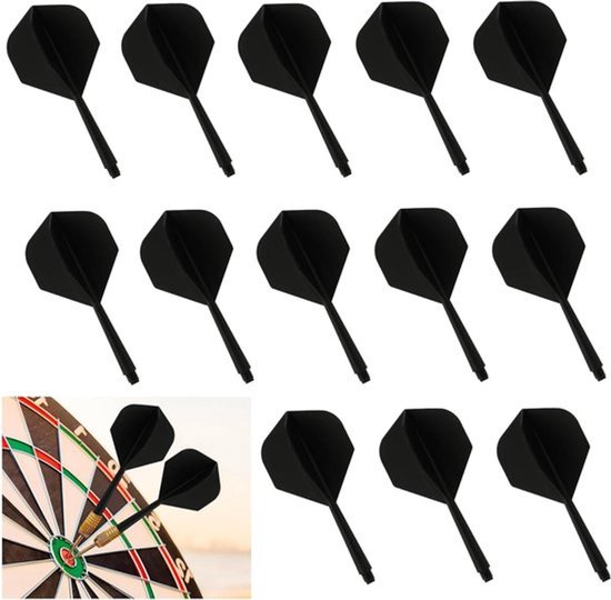 Kunststof dartpijlen set van 12 stuks, geïntegreerde dartflight en draaibare schacht, elegant design, licht en duurzaam, voor amateurs en professionals - Darts accessoires.
